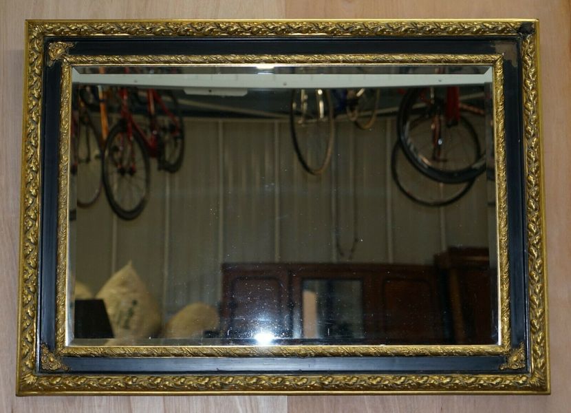 Vintage Giltwood Framed Large Wall Hanging Over Mantle Mirror Wall Hanging Over Mantle Mirror