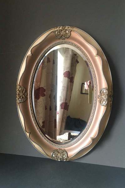Vintage Oval Ornate Atsonea Mirror 22 Antique Style Bevelled