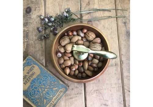 Brass Nutcracker With Wooden Bowl