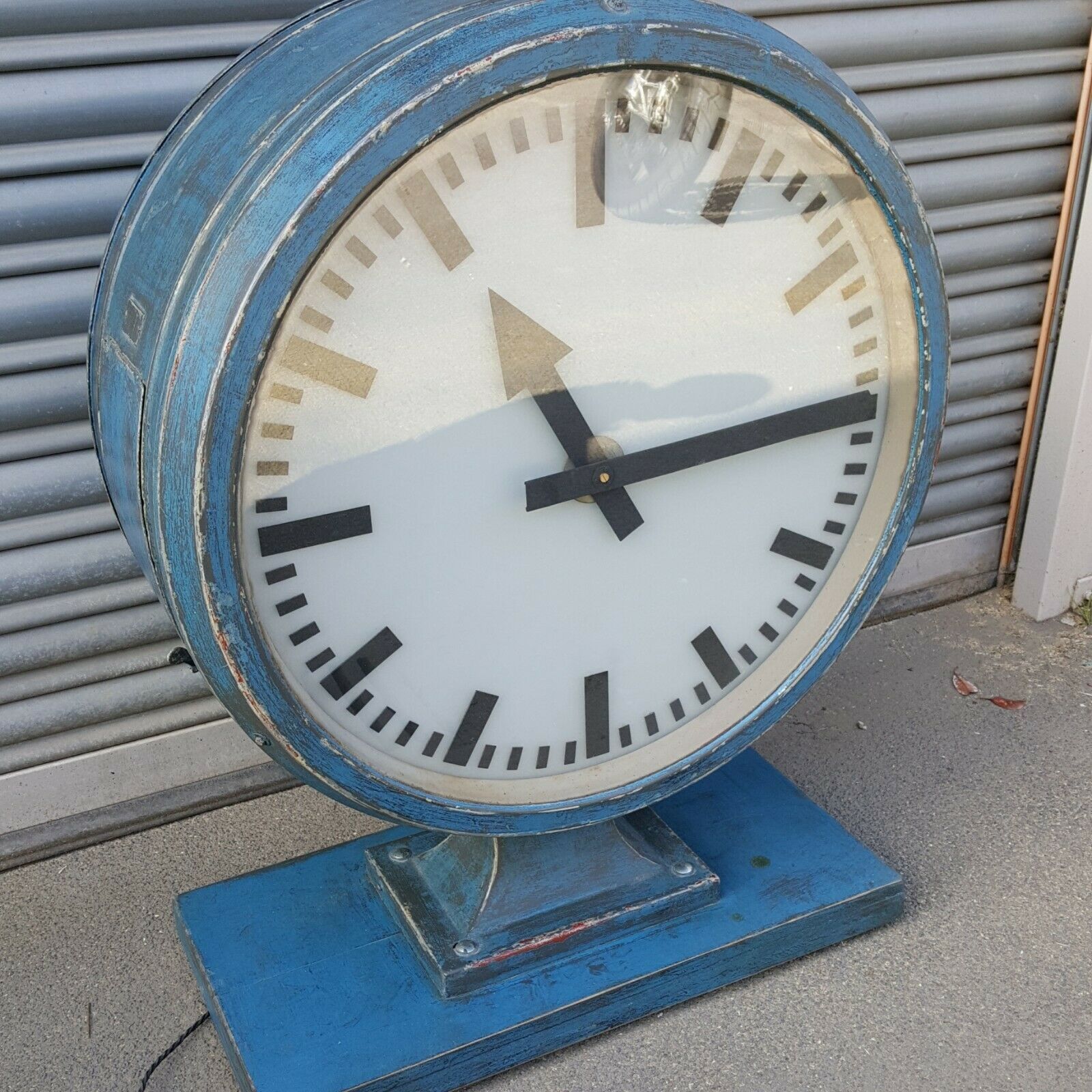Railway/Station Illuminated Two Sided Retro Clock Vinterior
