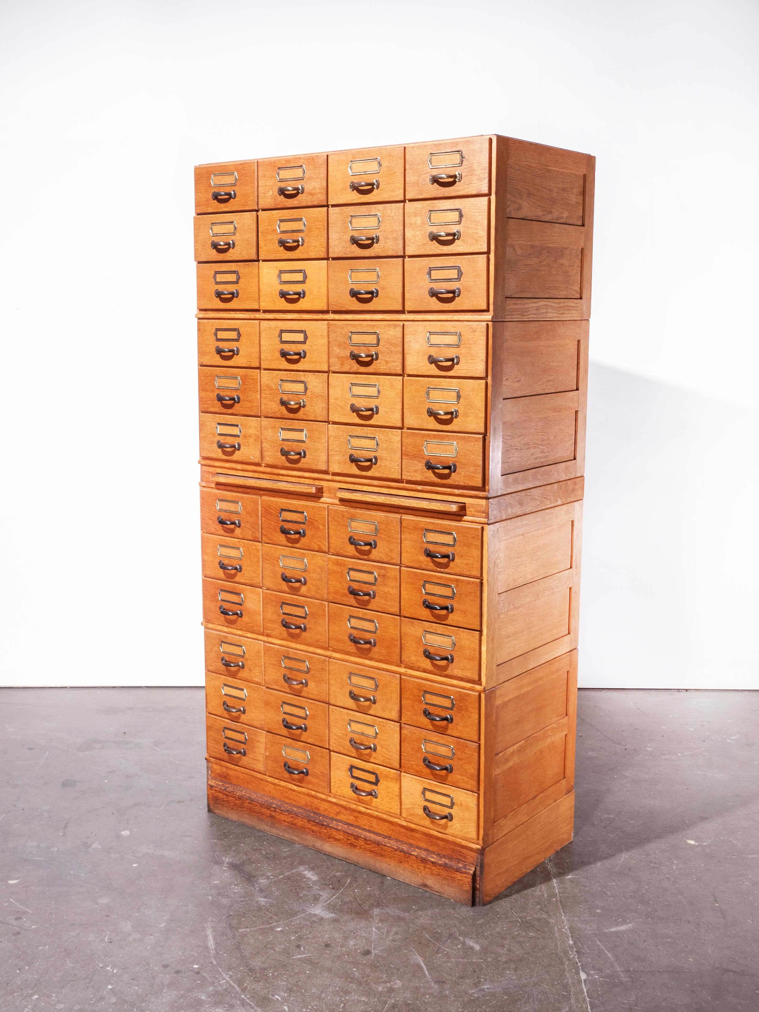 1950 S Oak Tall Multi Drawer Chest Of Drawers Storage Cabinet