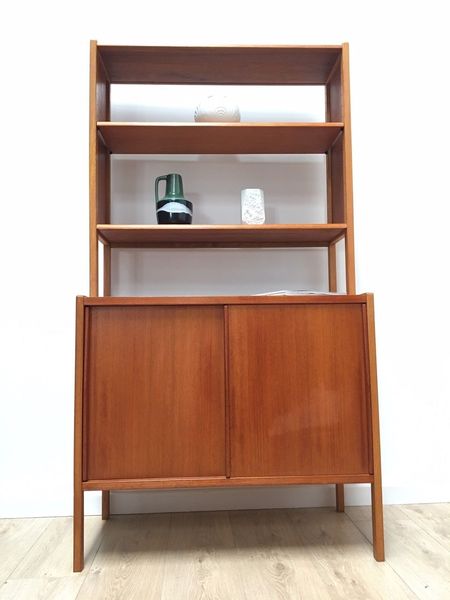 Mid Century Swedish Teak Freestanding Wall Shelving Unit B Fridhagen Bodafores Mid Century Swedish Teak Freestanding Wall Shelving Unit B Fridhagen Bodafores
