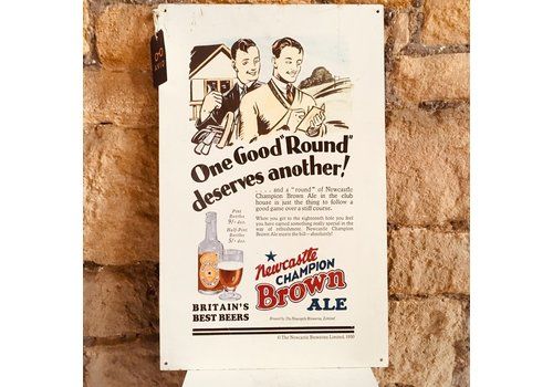 Mid C20 Newcastle Brown Ale Metal Sign