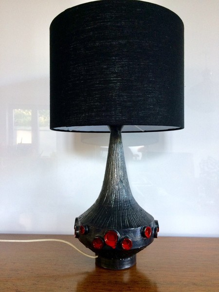 1960s Belgian Art Pottery Perignem Table Lamp Rogier Vandeweghe Design photo 1233.8