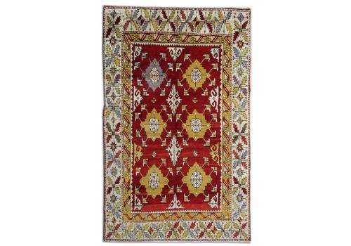 Antique Rugs Red Anatolian Geometric Turkish Rugs For Sale