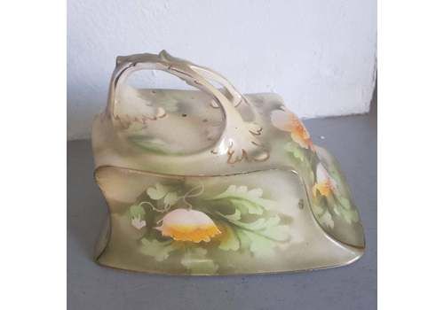 Beautiful Hand Painted Floral Cheese Dome