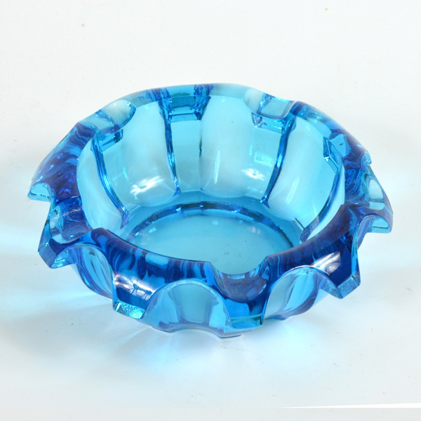 1960s Vintage Blue Glass Ashtray Vinterior - Vintage Blue Glass Ashtray 1960s Vintage Blue Glass Ashtray Vinterior - Vintage Blue Glass Ashtray