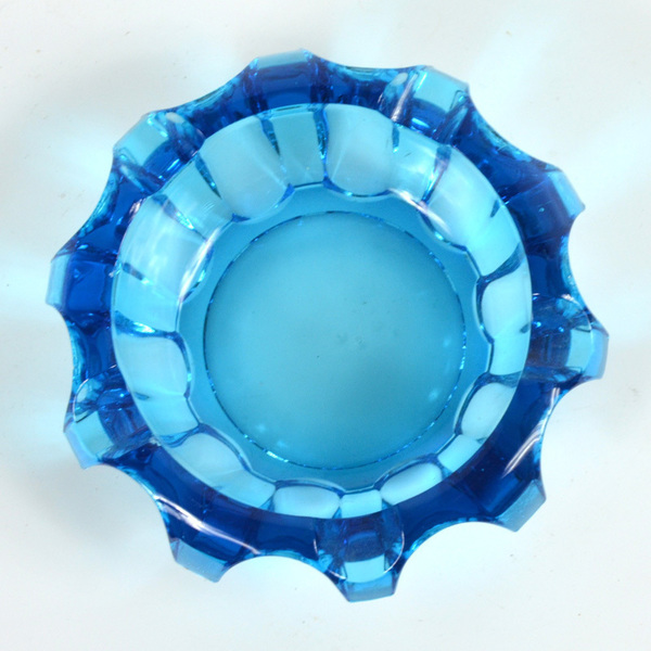 1960s Vintage Blue Glass Ashtray Vinterior - Vintage Blue Glass Ashtray 1960s Vintage Blue Glass Ashtray Vinterior - Vintage Blue Glass Ashtray
