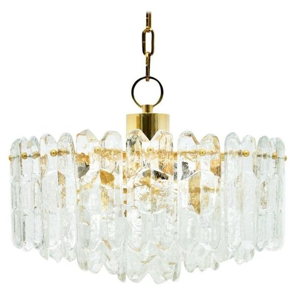 Large Gilt Brass And Glass Chandelier | Люстра Large Gilt Brass And Glass Chandelier | Люстра