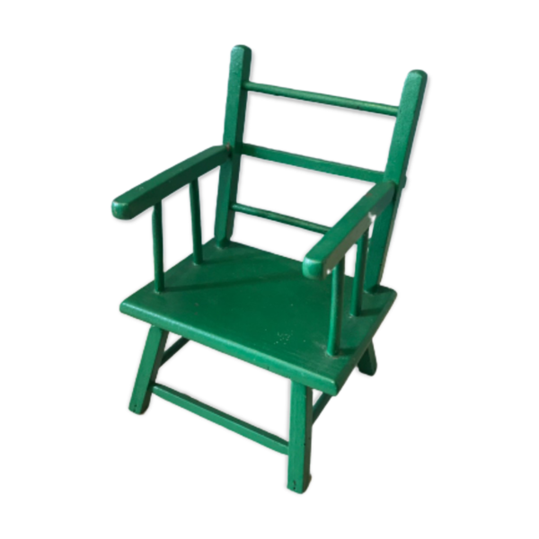 vintage wooden doll chair