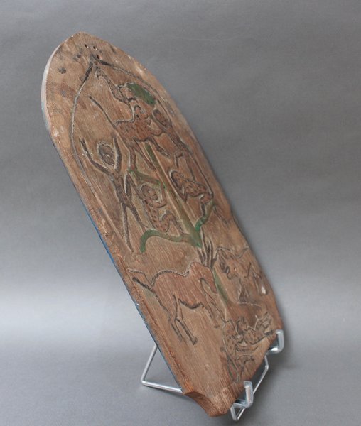 Double Sided Carved Wooden Blawong Board From Java (Circa 1920s   50s) photo 650.0