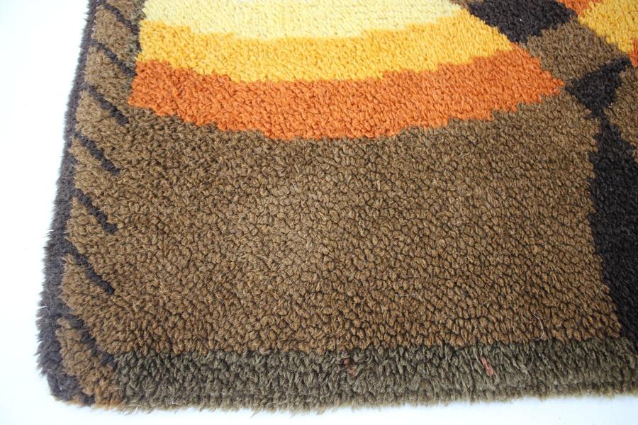 Small Danish Midcentury Wool Carpet / Rug   1970s photo furniture