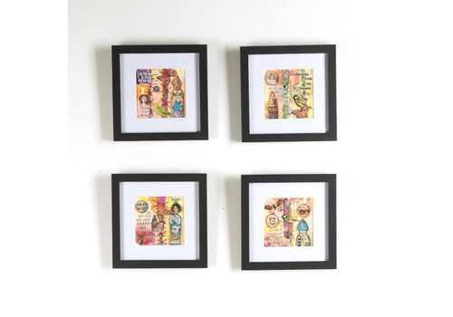 Group Of Four Contemporary Collages