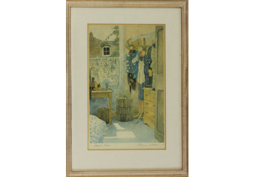 Signed Print Of Annie Williams' "Laurel's Room". Pencil Signed.