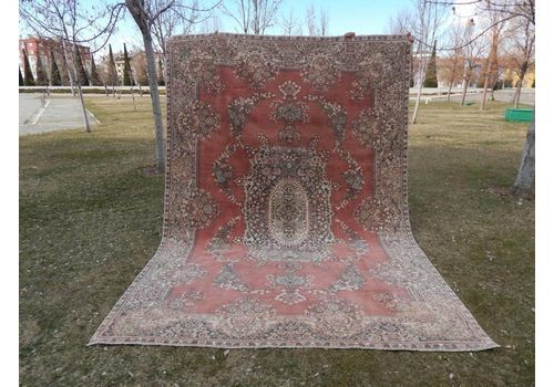 Large Vintage Floral Rug, 1970s