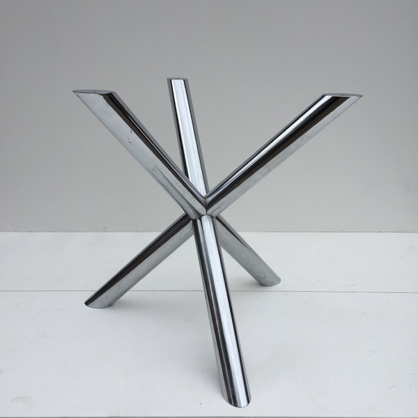 Chrome And Glass Top Table photo for sale