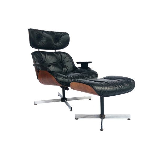 Stunning Vintage Retro George Mulhauser Plycraft Lounge Chair Stool Reclining Unknown Vinterior