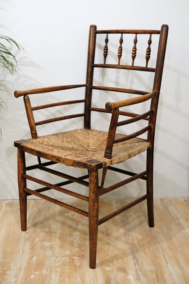 Arts & Crafts Morris & Co. Sussex Chair Phillip b Morris & Co