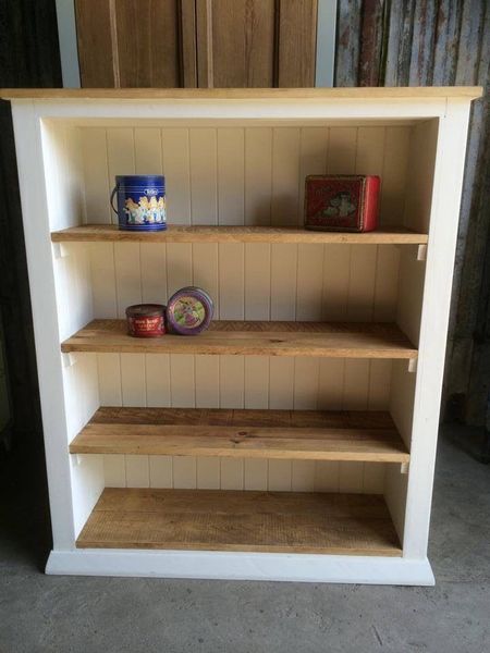 Solid 5ft Rustic Pine Handmade Large Bookcase Shelving Unit Shabby Chic