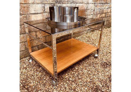 Mid Century Rosewood And Chrome Coffee Table By Howard Miller For Mda