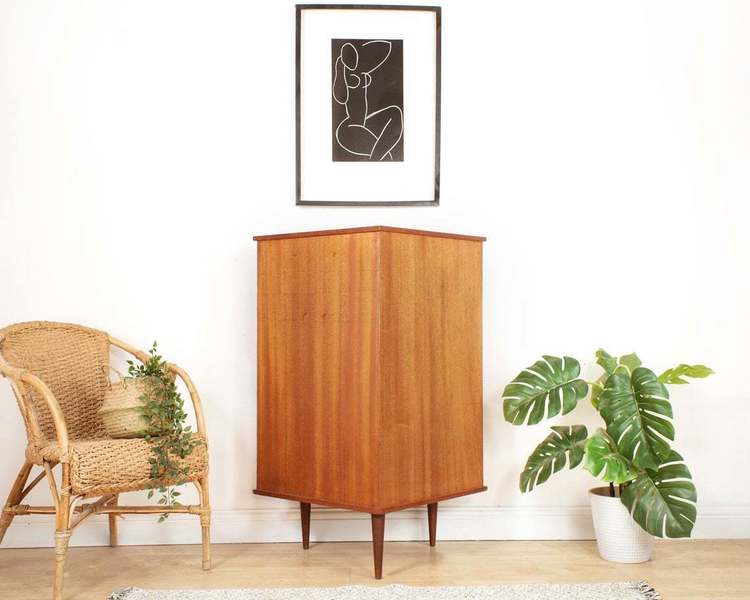 Mid Century Drinks Cabinet Danish Corner Cabinet Vintage Cocktail Cabinet Corner Unit Retro Danish Mid Century Modern Vinterior