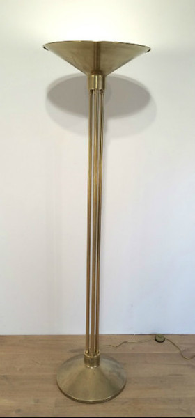 In The Style Of Maison Perzel Beautifil Brass Floor Lamp Circa 1930