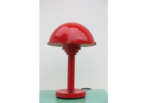 Vintage Mid Century 70's Red Mushroom Lamp