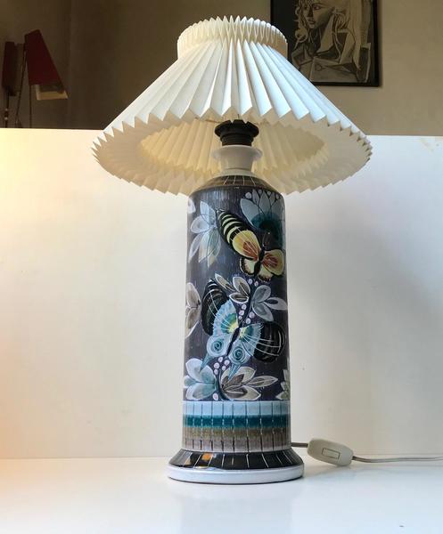 Sgraffito Table Lamp With Butterflies Marian Table Lamp | Table lamp, Lamp