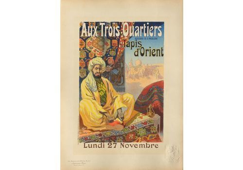Péan René (1875 1945)   Lithograph Poster   Aux Trois Quartiers Oriental Carpet