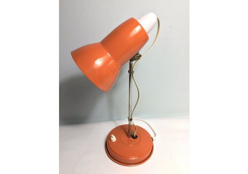 Original Vintage 1960s Orange Metal Desk Lamp