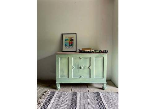 Green Bedding Ottoman Toy Box Storage