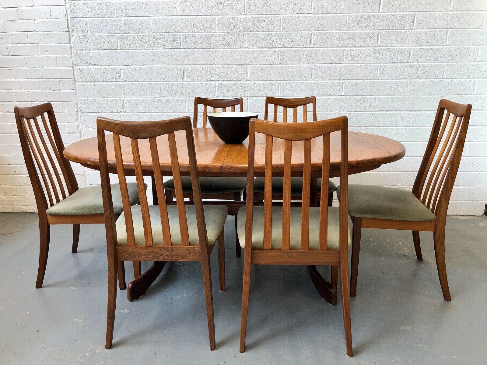 Vintage G Plan Fresco Teak Danish Dining Table 6 Chairs Retro Kofod Larsen G Plan Vinterior