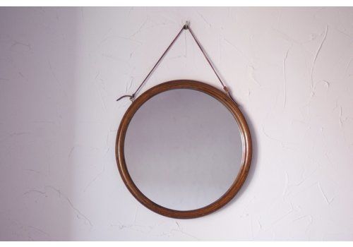 Vintage Round Mirror, 1970s