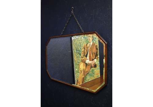 1930s Art Deco Bevelled Edge Framed Mirror