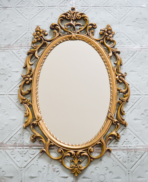 Large Rococo Mirror Vintage French Baroque Gold Oval Vintage French Baroque Gold