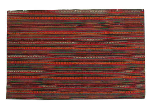 Kilims Antique Persian Rug Jajim, Handmade Carpet Striped Textile 112x170 Cm