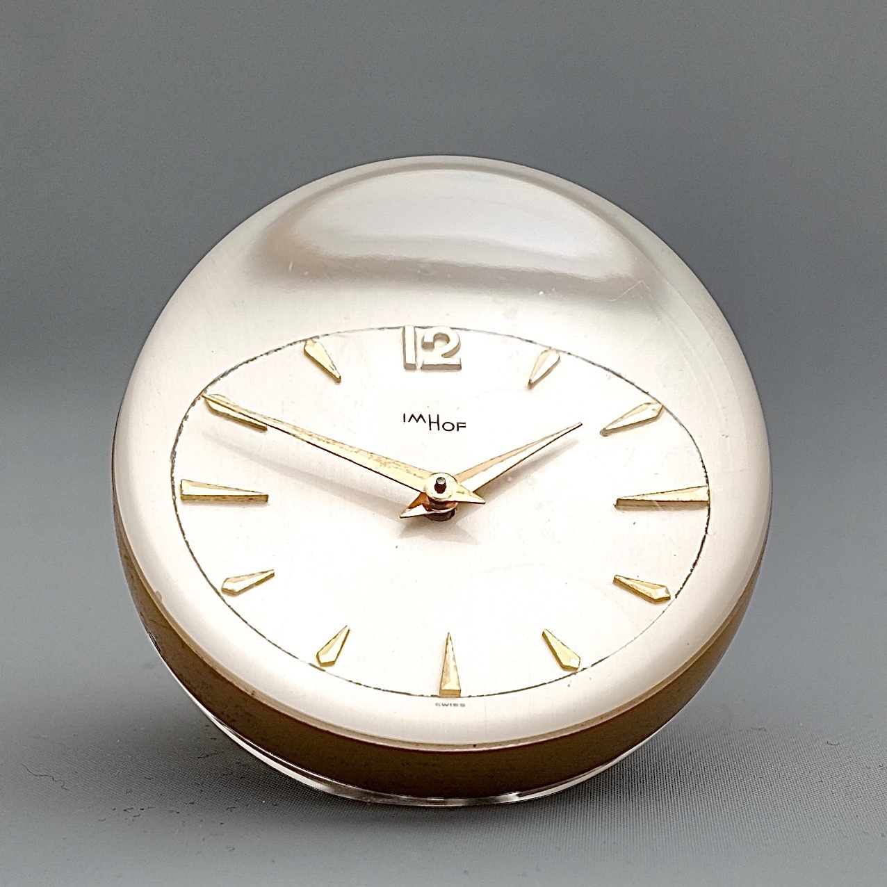 Imhof Mid Century Crystal Ball Desk Clock Vinterior