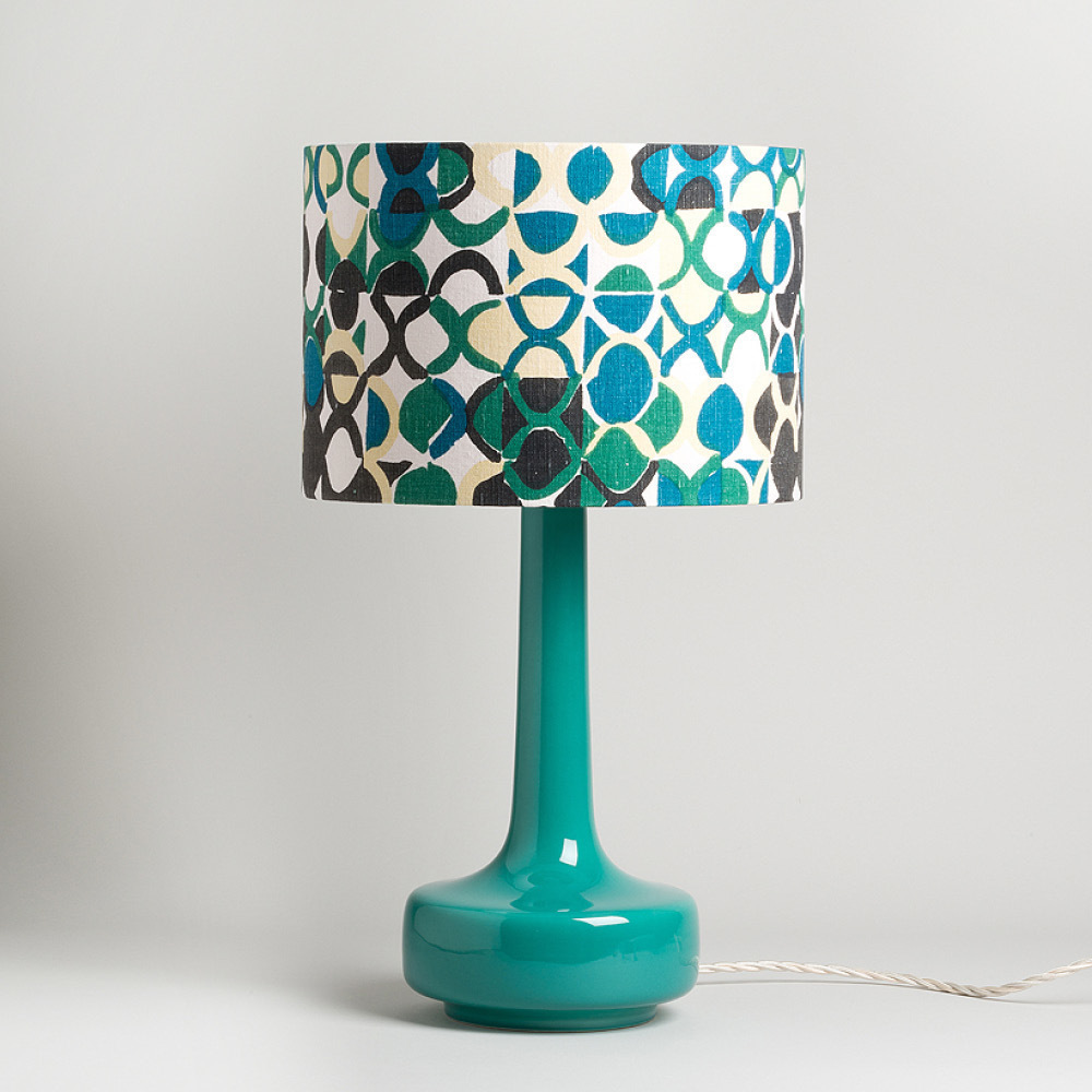 Bell Bottom Teal Table Lamp With Bell Bottom Ceramic Table Lamp in