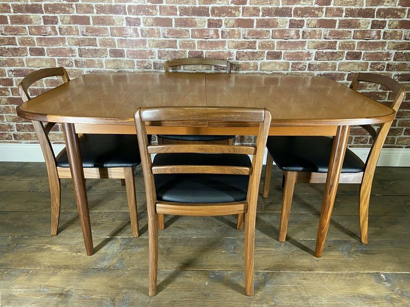 Nice G Plan 4 Chairs And Dining Table Set Vintage Retro Extending Mid Century G Plan Vinterior