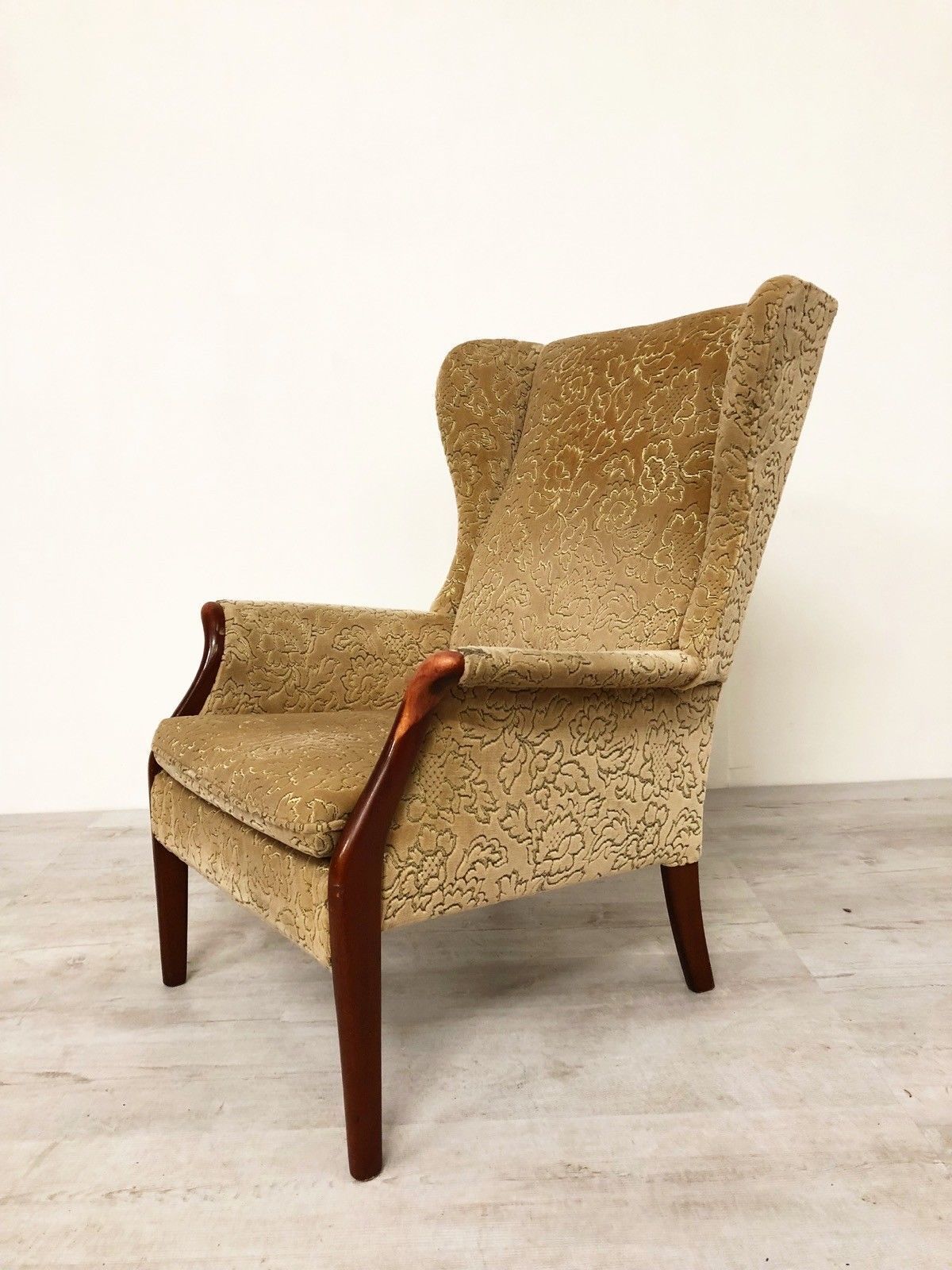 Vintage Parker Knoll Mid Century Wing Back Easy Lounge Chair Model Pk