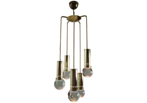 Gino Sarfatti Sp/ 16 For Arteluce Unique Brass Bubble Pendant Lamp, 1950, Italy
