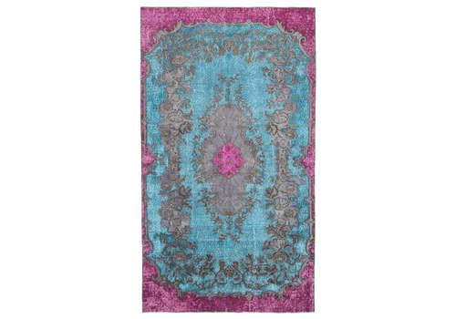 Handmade Traditional Turquoise Overdyed Rug