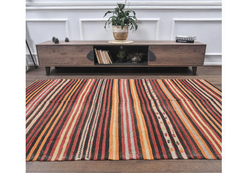Turkish Kilim Area Rug, Oushak Handmade Wool Flatweave Rugs, Farmhouse Decor, One Of A Kind, Bohemian, Made In Mersin