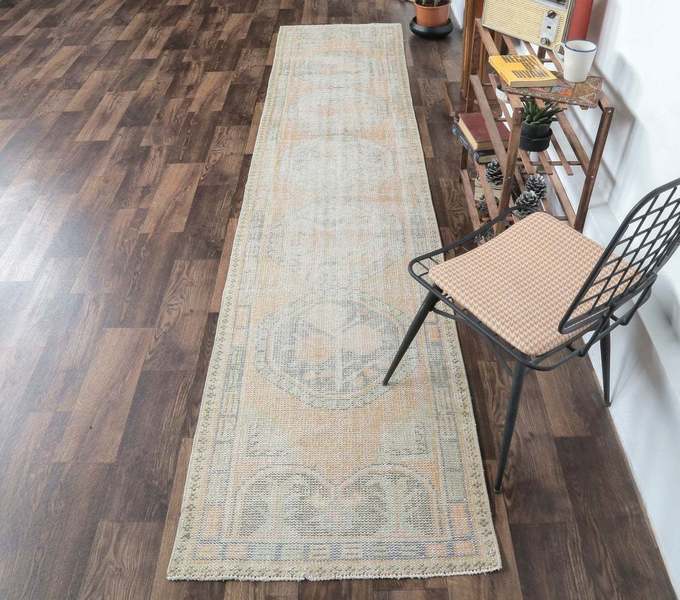 3x11 Faded Vintage Turkish Oushak Runner, Handmade Wool ... (680 x 600 Pixel)