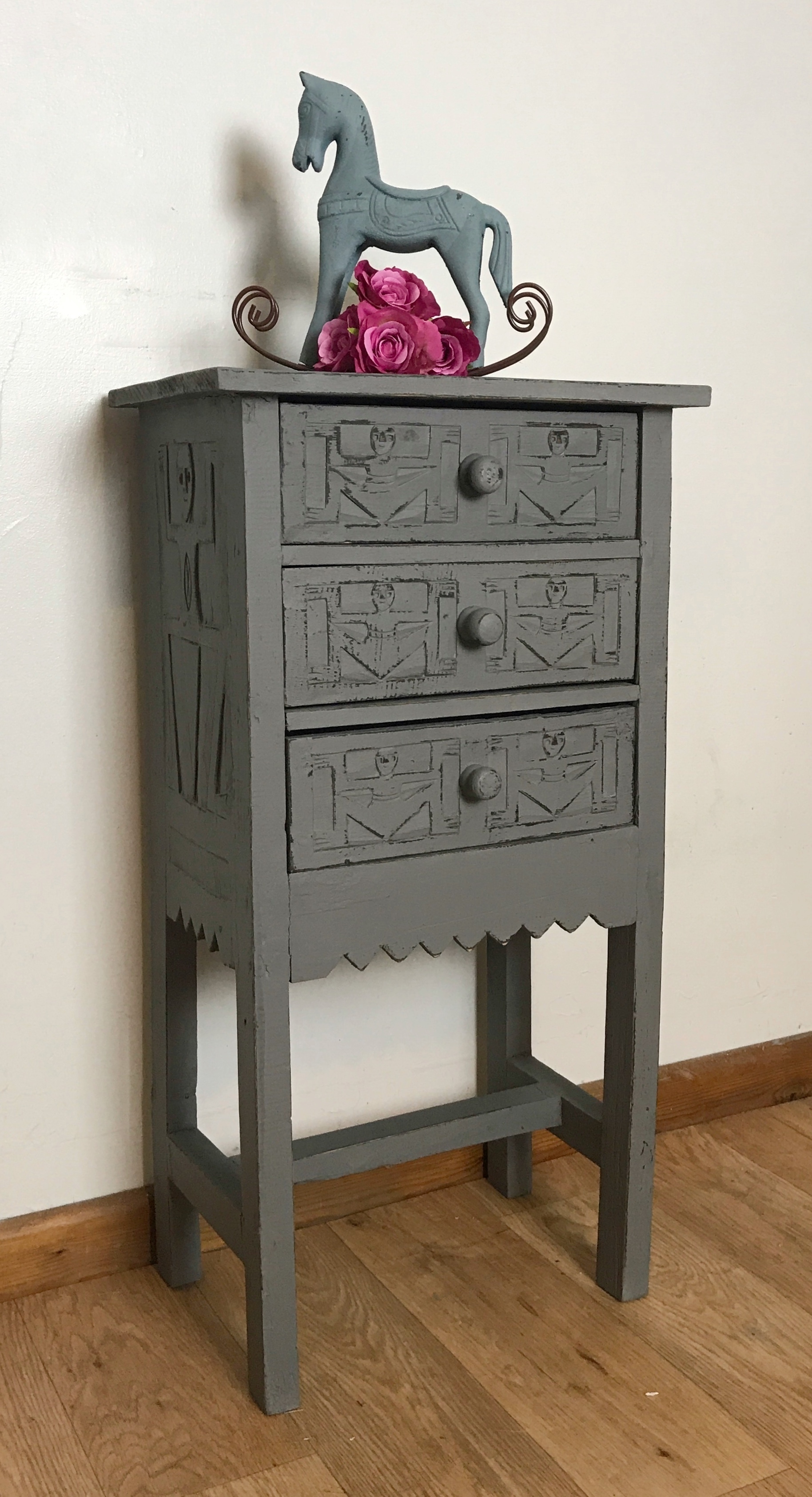 Carved Drawers Small Chest Of Drawers Hand Painted Hallway