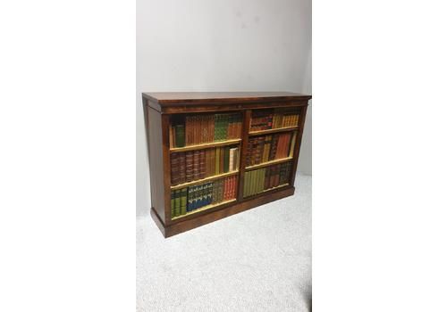 Victorian Burr Walnut Adjustable Open Bookcase