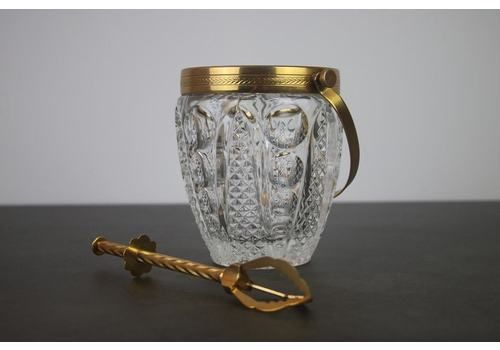 Hollywood Regency Ice Bucket And Grabbers