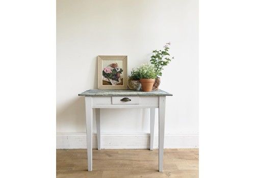 French Desk With Original Paint Top