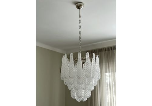 Murano Chandelier Small Size Drop Formed. 21th Century.