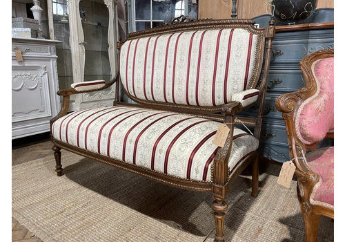 French 2 Seater Sofa Upholstered Seat Pad & Back